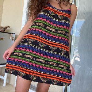 Geometric Patterned tank top dress